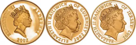 2002 Whole Coin Set Channel Islands Gold Proof 150th Anniversary of the Duke of Wellingtons Death - 3 Coins 23234