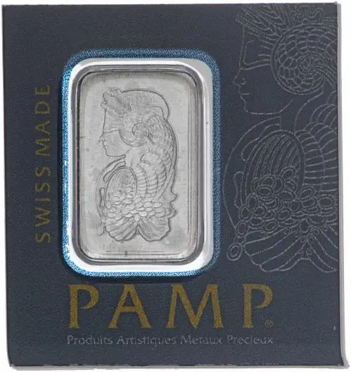 Platinum 1 Gram Bar Single Pre-Owned PAMP Suisse reverse