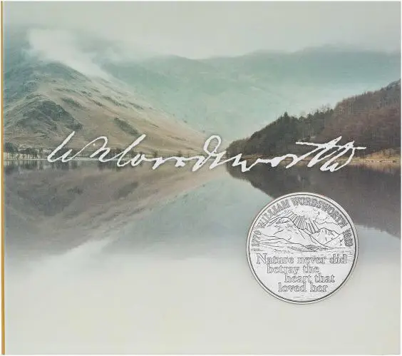 2020 250th Anniversary of the Birth of William Wordsworth BU £5 Coin front