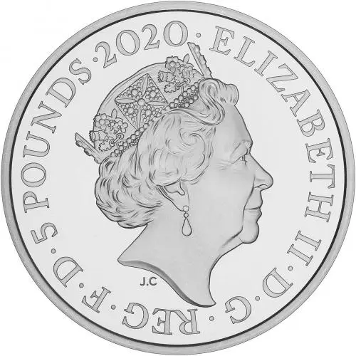 2020 250th Anniversary of the Birth of William Wordsworth Silver Proof £5 Coin obverse