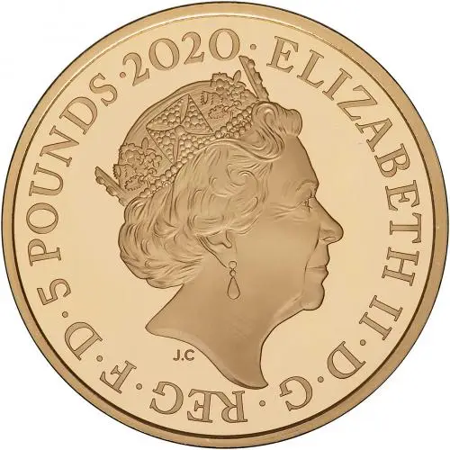 2020 250th Anniversary of the Birth of William Wordsworth Gold Proof £5 Coin obverse