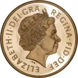 2001 Gold Proof Sovereign Obverse