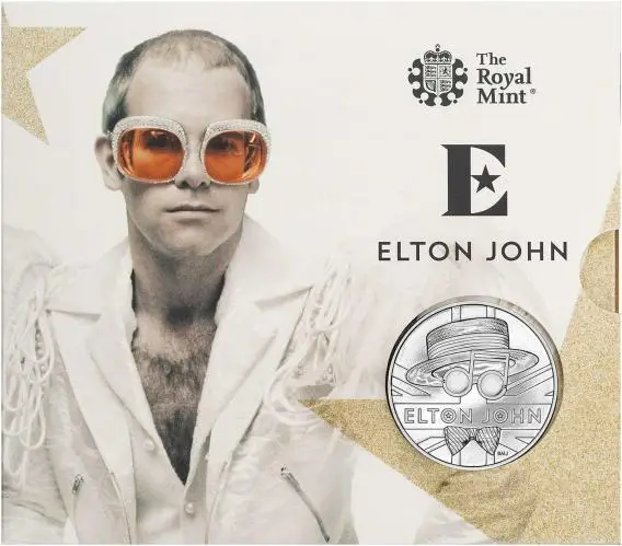 2020 Elton John - Music Legends B.U. £5 Coin in card