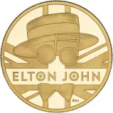 2020 Elton John - Music Legends 1 oz Gold Proof Coin reverse