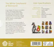 2021 £5 BU Queen's Beasts - White Greyhound of Richmond specs and info