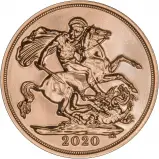 2020 Gold Sovereign Bullion In Premium Gift Box Reverse