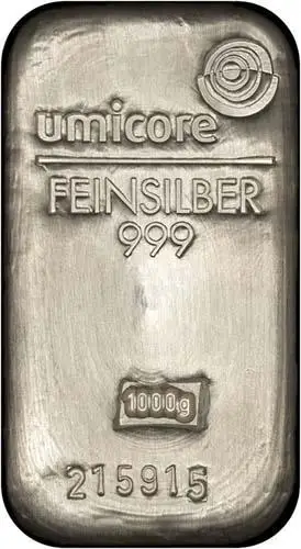 1 Kg Silver Bar Our Choice - New Umicore