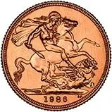 1986 Whole Coin Set Sovereign - 3 Coins Gold Proof 20658