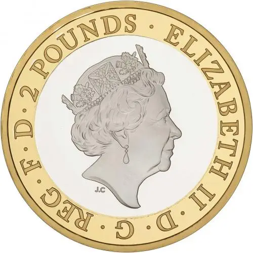 2020 75th Anniversary of VE Day Silver Proof £2 Coin Obverse