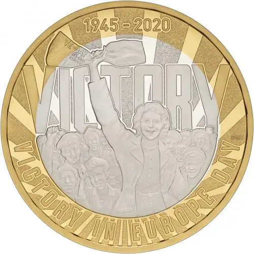 2020 75th Anniversary of VE Day Silver Proof £2 Coin Reverse
