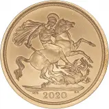2020 75th Anniversary of VE Day Strike-on-the-Day Gold Sovereign reverse