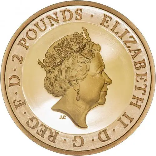 2020 250th Anniversary the Voyage of Captain James Cook Gold Proof £2 Coin obv