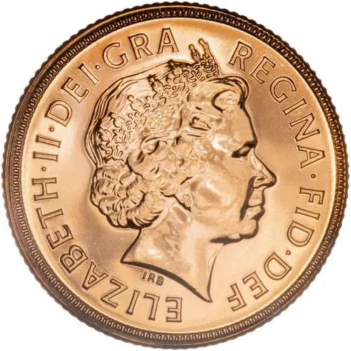 2004 Gold Sovereign Elizabeth II Bullion Coin - In Sleeve Obverse Design
