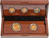 2014 Whole Coin Set Sovereign - 5 Coins Gold Proof - Pre-Owned