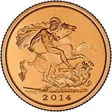 2014 Whole Coin Set Sovereign - 5 Coins Gold Proof Reverse