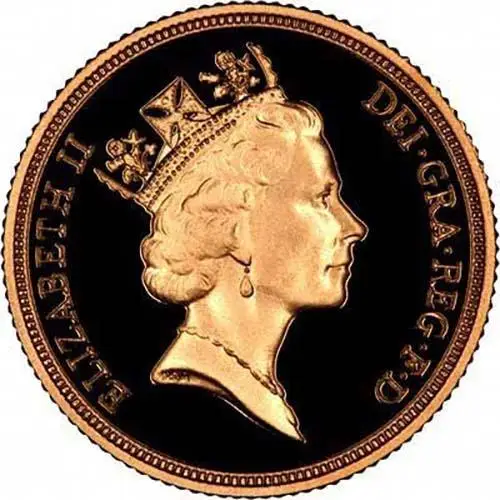 1990 Whole Coin Set Sovereign - 3 Coins Gold Proof Obverse