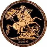 1990 Whole Coin Set Sovereign - 3 Coins Gold Proof Reverse