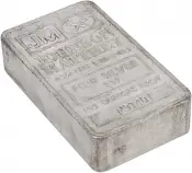 Silver Bullion Ungraded 100 Ounce  Bar Pre-Owned Johnson Matthey side view