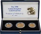 The 1988 Gold Proof Sovereign 3-Coin Set