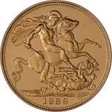 1988 Whole Coin Set Sovereign - 3 Coins Gold Proof 22137
