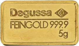 5g Gold Bar Degussa - Pre-Owned
