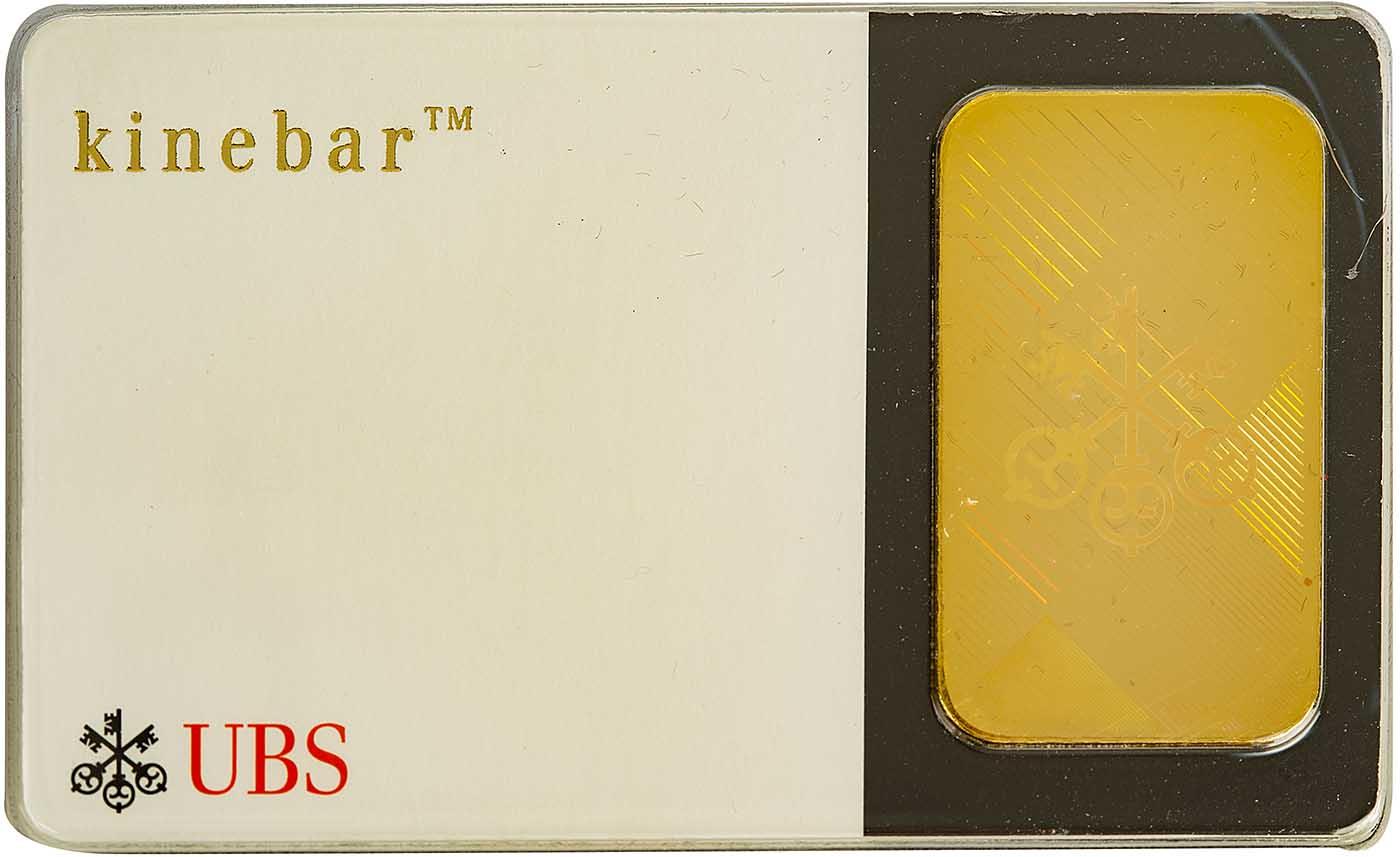 UBS kin.bar 1g 金　公式　正規品 UBS kin.bar 1g 金 公式 正規品