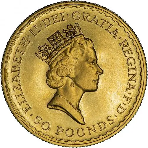 1993 0.5 oz Gold Coin Britannia Bullion Obverse