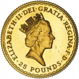 1987 Gold 0.25 oz Britannia Bullion Coin obverse