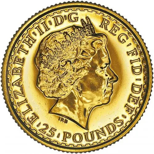 2008 Gold 0.25oz Britannia Bullion Coin obverse