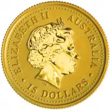 2001 Gold 0.1 oz Kangaroo Nugget $15 Perth Mint Bullion Coin obverse 1