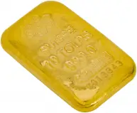 10 Tola Gold Bar Pamp - Pre-Owned side view