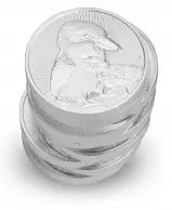 2020 Kookaburra Mother and Baby 2 oz Silver Perth Mint Bullion Coin stack of 10