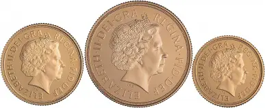 2005 Gold Proof Sovereign Elizabeth II 3 Coin Set with Cert  2