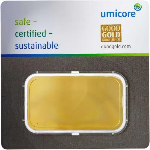 Gold Bullion Ungraded 100 Gram  Bar Pre-Owned Umicore reverse