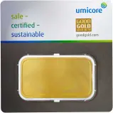 Gold Bullion Ungraded 100 Gram  Bar Pre-Owned Umicore reverse