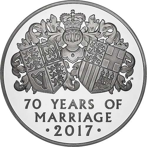 2017 Platinum Wedding 5 oz Silver Proof Coin l Chard