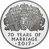 2017 5 oz Silver Coin Proof Platinum Wedding 21786