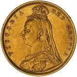 Gold Half Sovereign Best Value - Victoria Jubilee Shield Bullion Coin obverse Gs 
