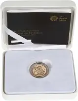 2014 Struck On 22nd July Gold Proof Sovereign Elizabeth II The Royal Birthday Celebration  Pound Sterling  Coin Single with Cert United Kingdom The Royal Mint in box