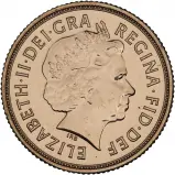 2013 Struck On 22nd July Gold Proof Sovereign Elizabeth II The Royal Birthday Celebration  Pound Sterling  Coin Single with Cert United Kingdom The Royal Mint obverse