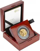2020 Rosalind Franklin Gold Proof 50 Pence Coin side view