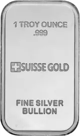 1 oz Silver Bar Suisse Gold Year of the Dragon - Pre-Owned Reverse