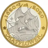 2020 400th Anniversary of the Voyage of the Mayflower Silver Proof £2 Coin