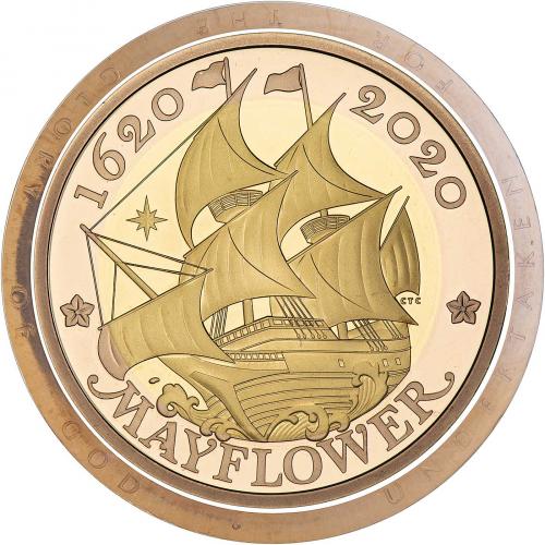 2020 Mayflower Gold Proof Two Pound Coin | Chards
