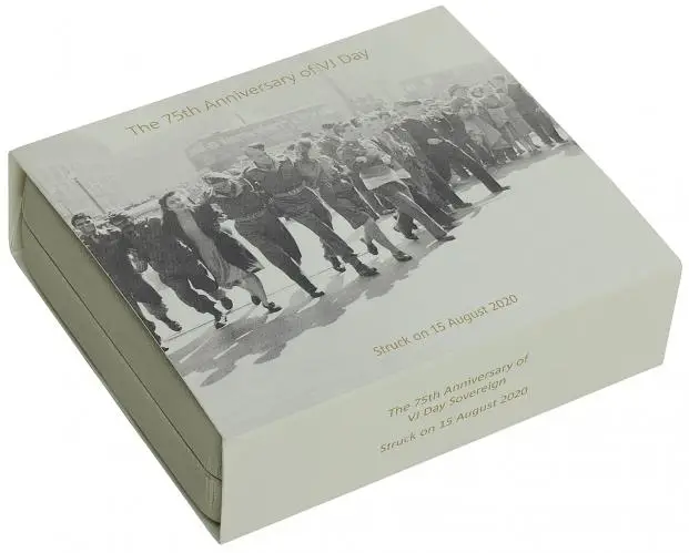 2020 75th Anniversary of the End of the Second World War Strike-on-the-Day Gold Sovereign box