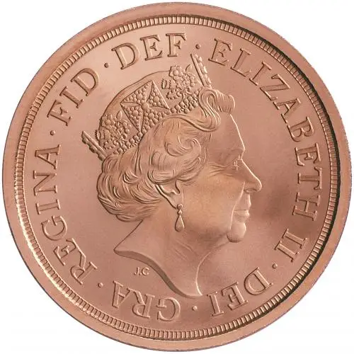 2020 75th Anniversary of the End of the Second World War Strike-on-the-Day Gold Sovereign obverse latest