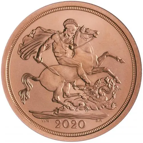 2020 75th Anniversary of the End of the Second World War Strike-on-the-Day Gold Sovereign reverse latest