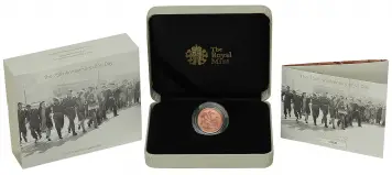 2020 75th Anniversary of the End of the Second World War Strike-on-the-Day Gold Sovereign display