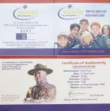 2007 100th Anniversary Scouts Gold 50 Pence Gold Proof Coin Certificate of Authenticity