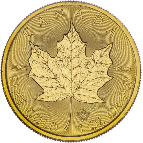 2017 Gold Uncirculated 1 Ounce Maple Coin Single Minty Canada Royal Canadian Mint Reverse